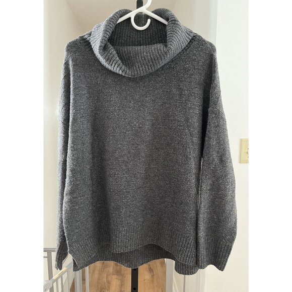 EUC Old Navy Womens Gray Cowl Neck Sweater L Acrylic/Nylon/Spandex Blend - Picture 1 of 6